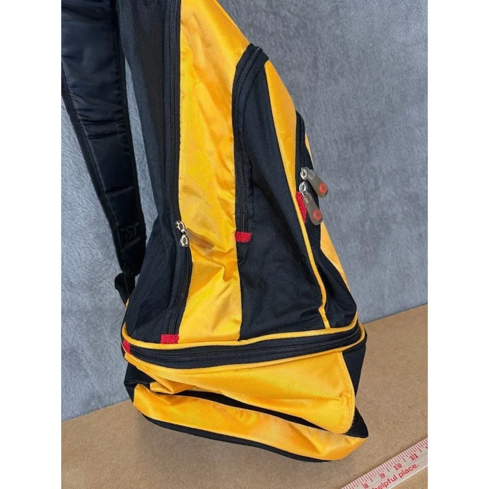 NGG Swiss Edition Insulated Cooler Backpack Yellow Black Hiking Travel Sling Bag
